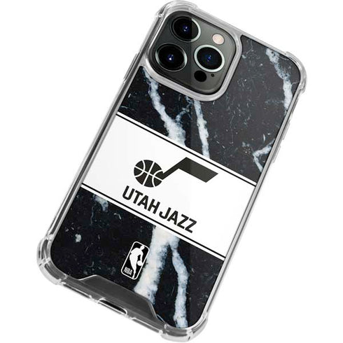 NBA Utah Jazz Marble iPhone 15 Pro Clear Case